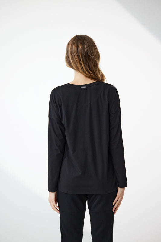 Domino Casual Tee - Black - 50% Off