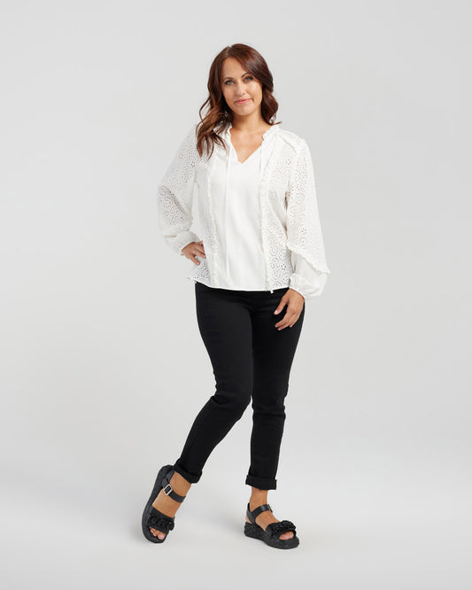 Hazel Blouse White - 50% Off