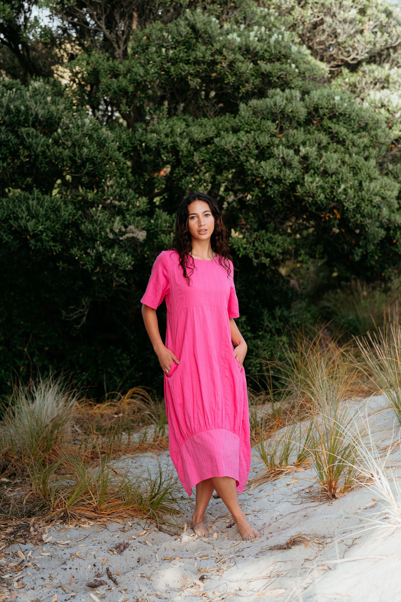 Selena Dress Hot Pink