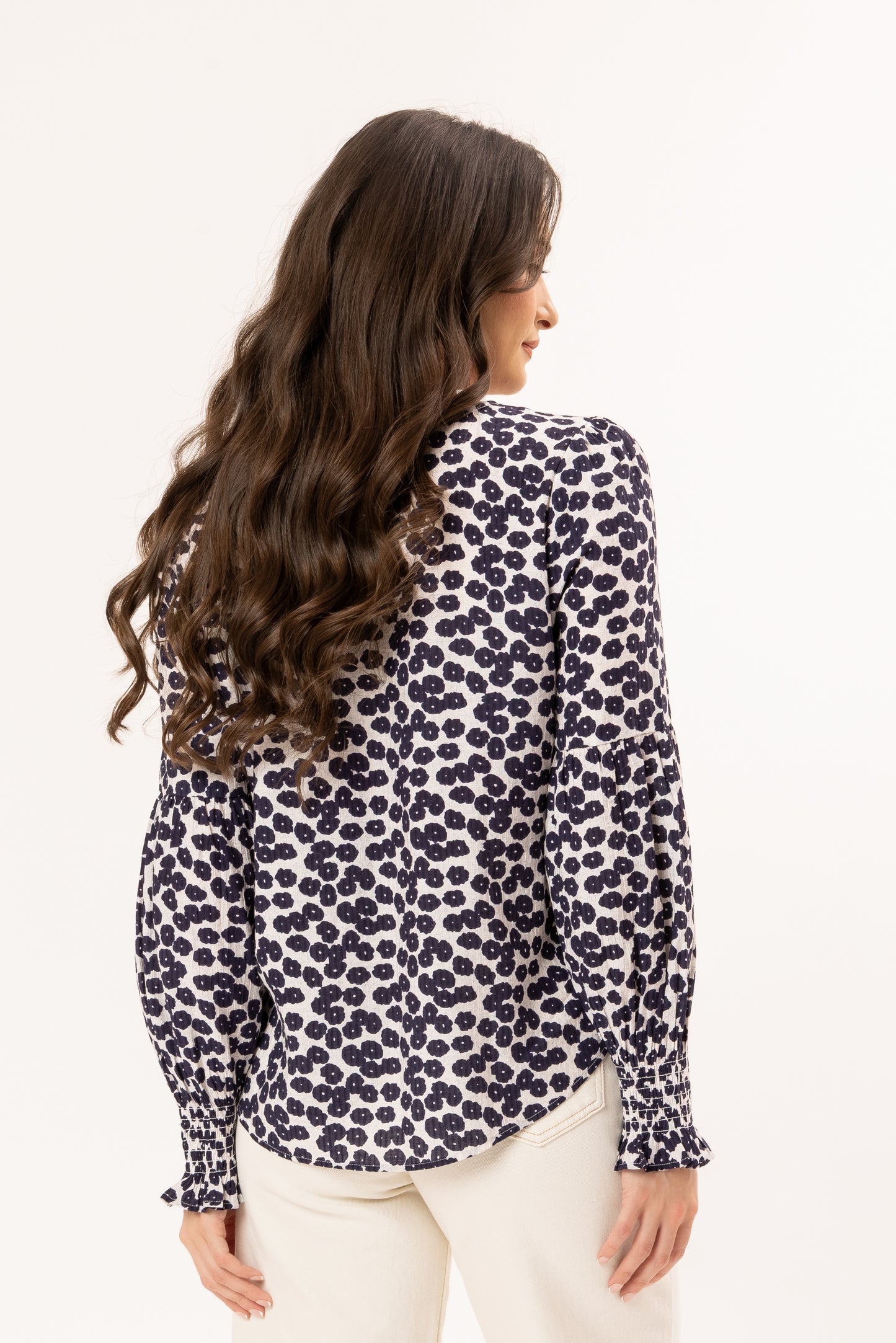 Wishful Top in Navy Poppy