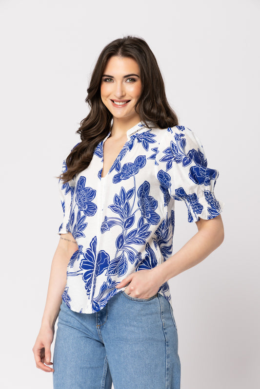 Addyson Blouse - Blue Lotus