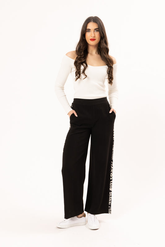 Bold Pant Black/Leopard Stripe