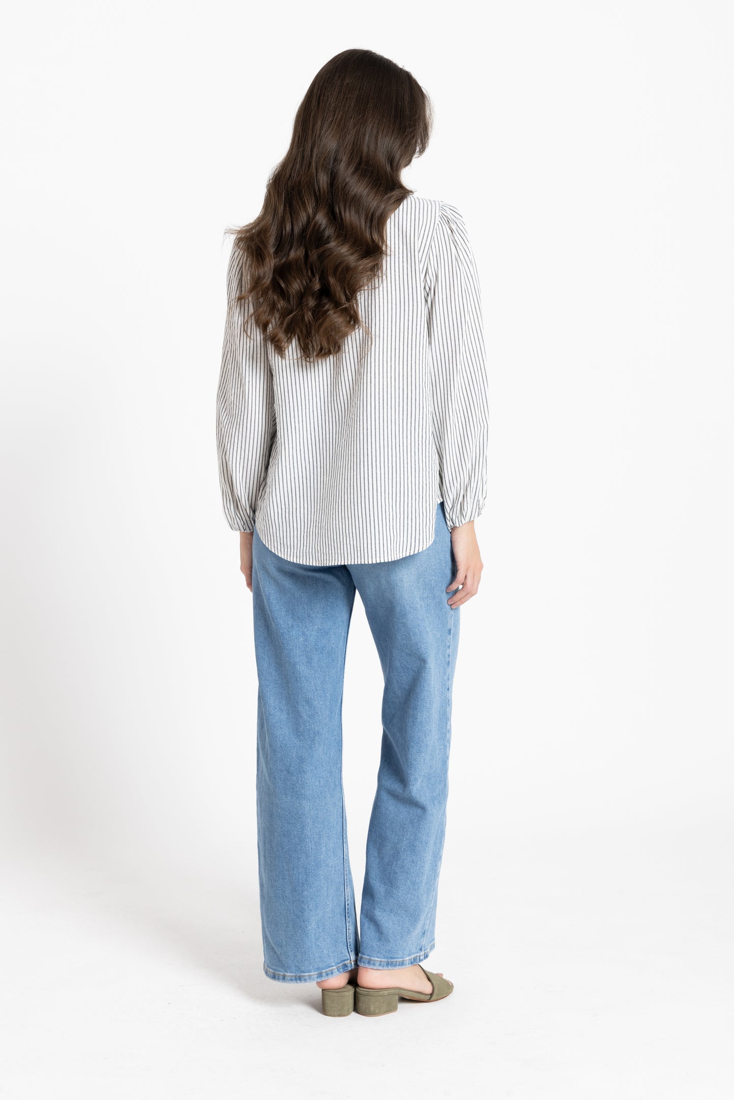 Brilliance Blouse - Blue Stripe