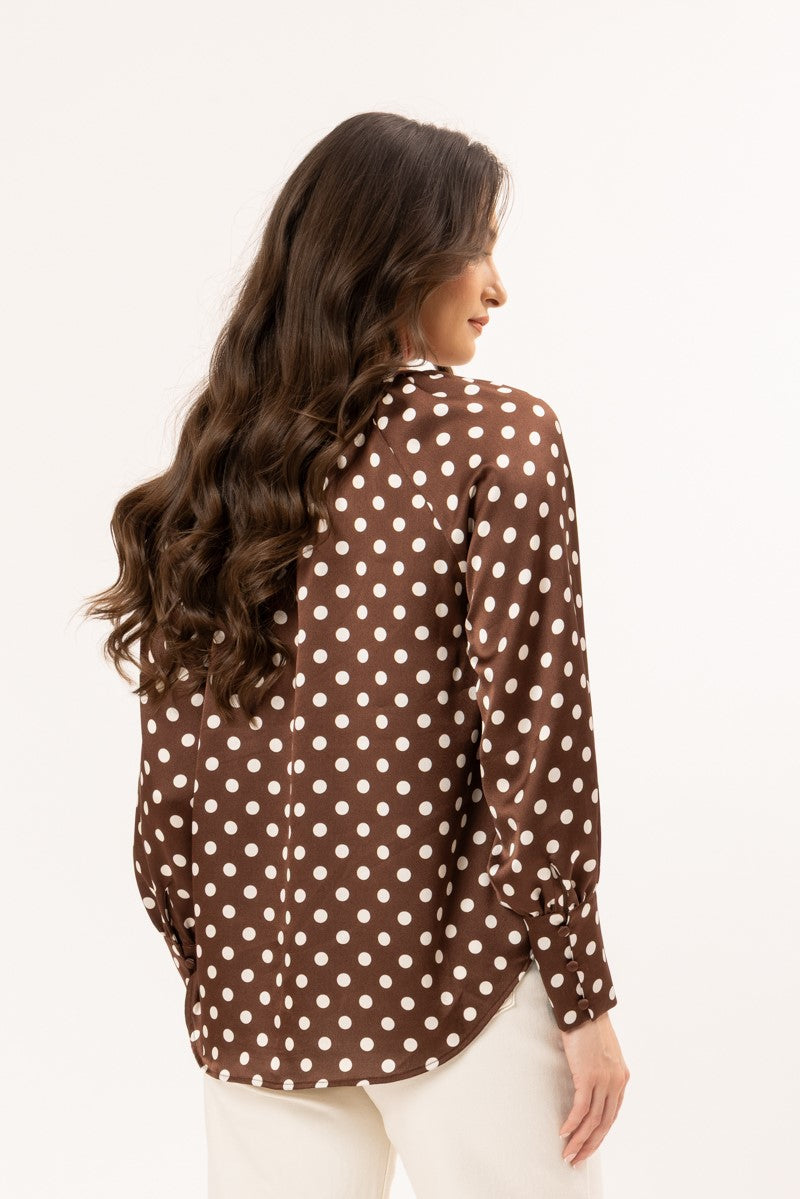 Centred Top in Walnut Spot