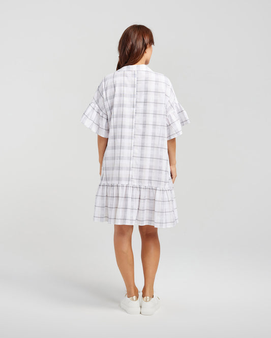 Keira Dress Oat Plaid - 50% Off