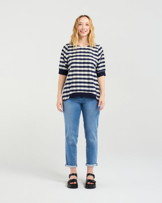 Havana Top Navy Check