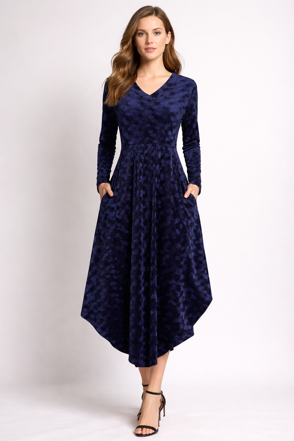 Velvet Carly Dress Navy