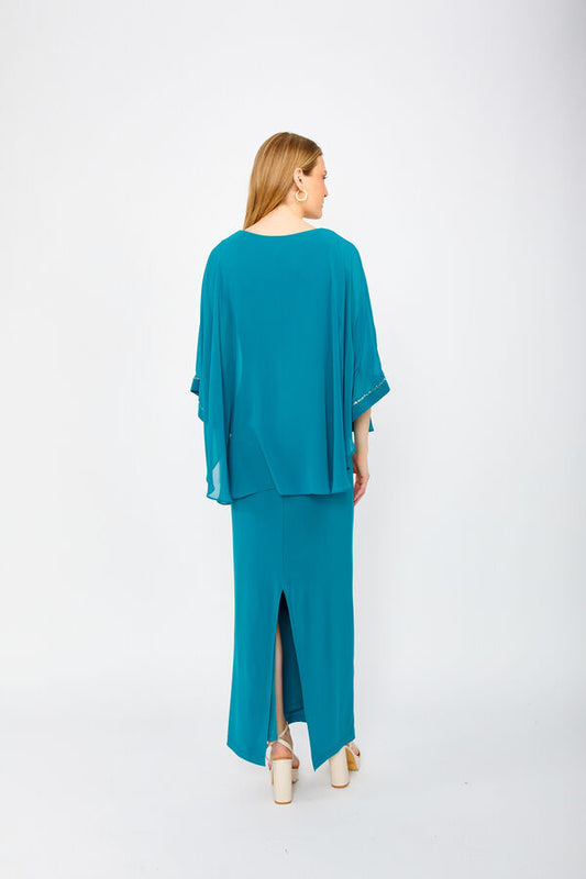 Long Overlay Dress Teal