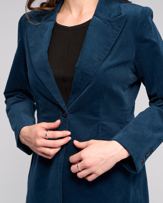 Gallery Cord Blazer - Petrol