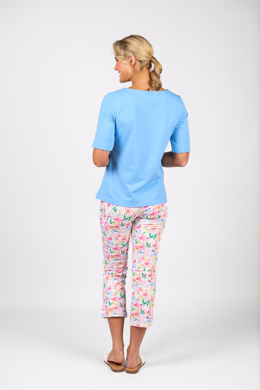 Boat Neck Tee - 4262 - Sky