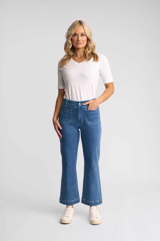 5995A - Daily Jean Ankle Grazer - Blue Hue - (Due 2nd Week Aug)