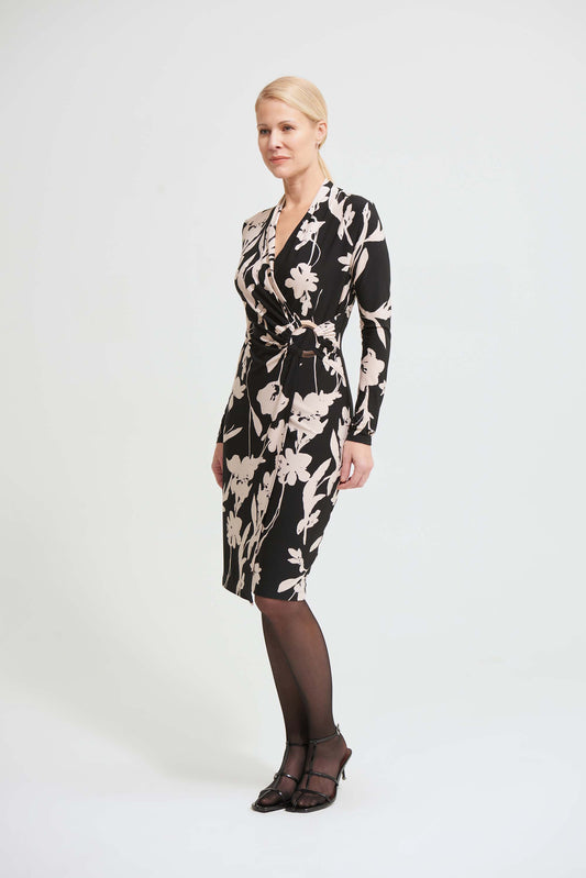 Wrap Dress Taupe/Black - Now $50