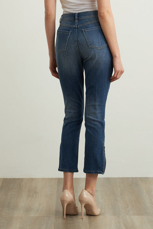 Subtle Embellished Jeans Dark Vintage Blue