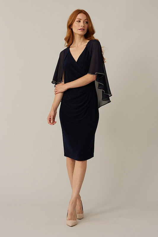 Cape Dress Midnight Blue