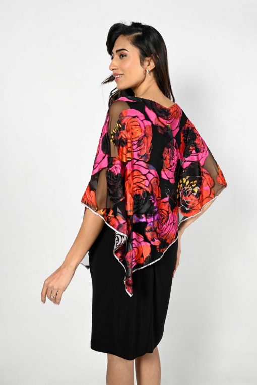 Overlay Dress Fushia/Black