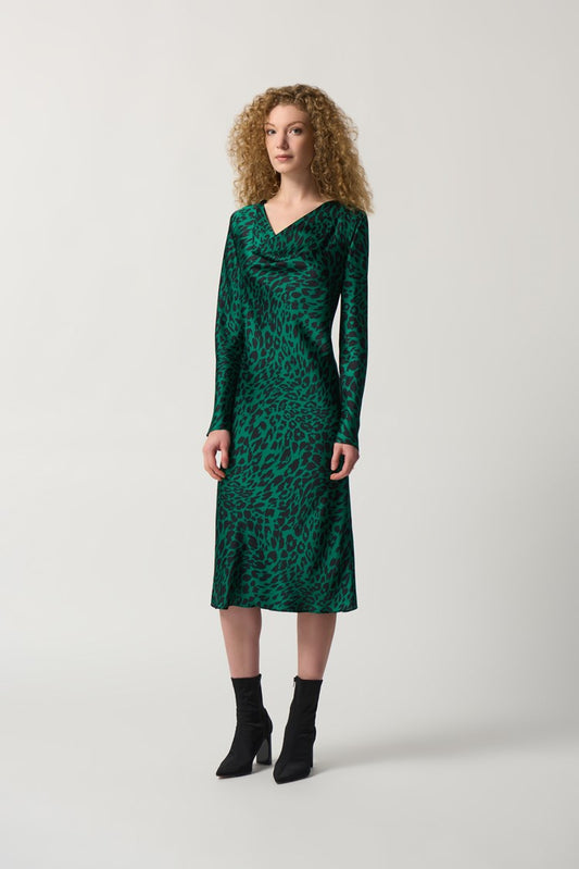 Green Animal Print Dress