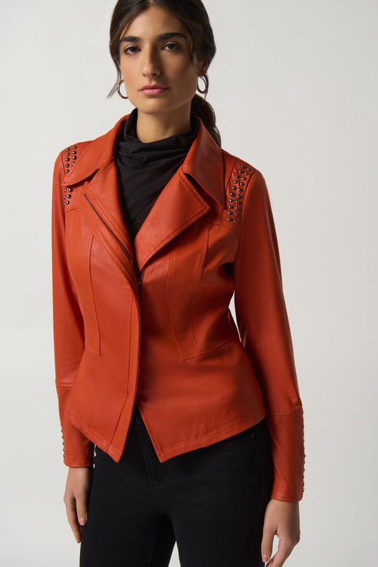 Notched Collar Jacket - Tandoori - 50% Off