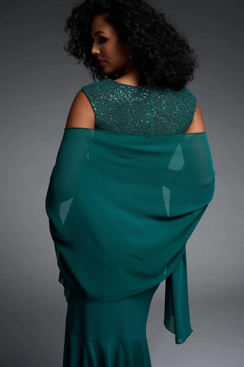 Shawl in Forest Green