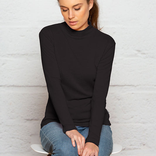 Turtle Neck Merino Black