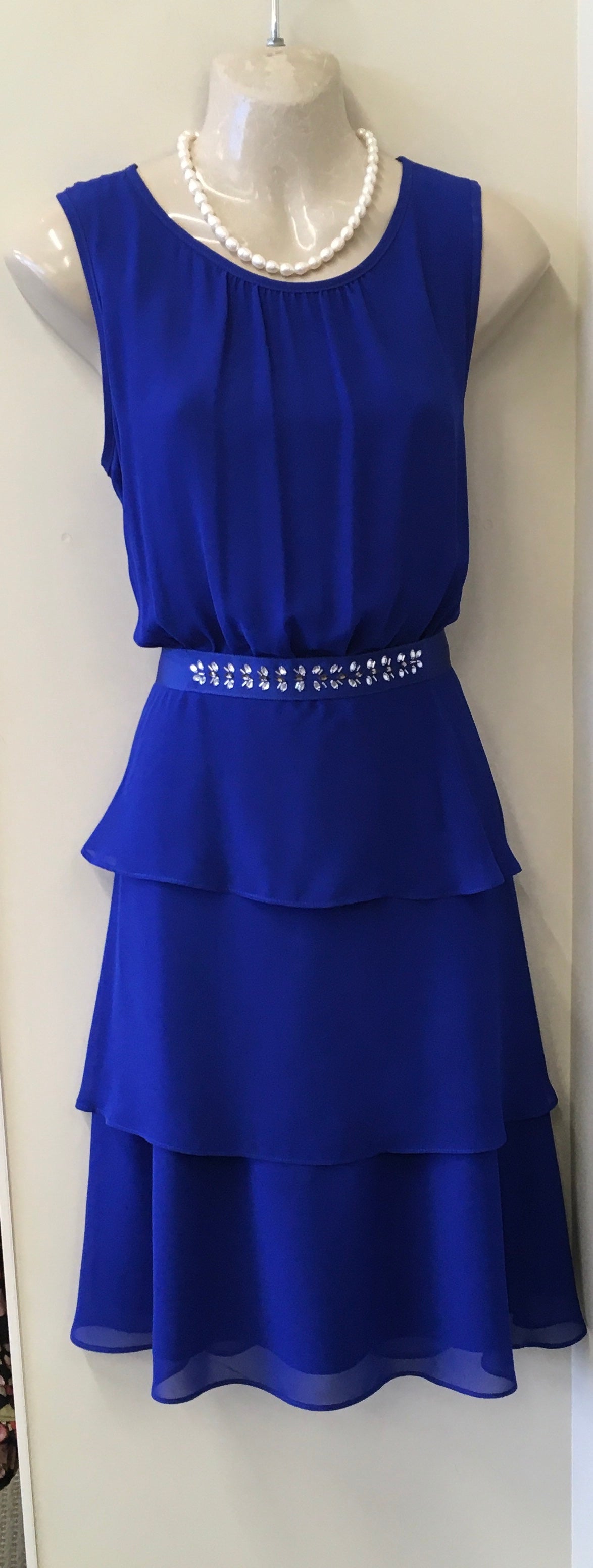 Royal Chiffon Trapeze Dress