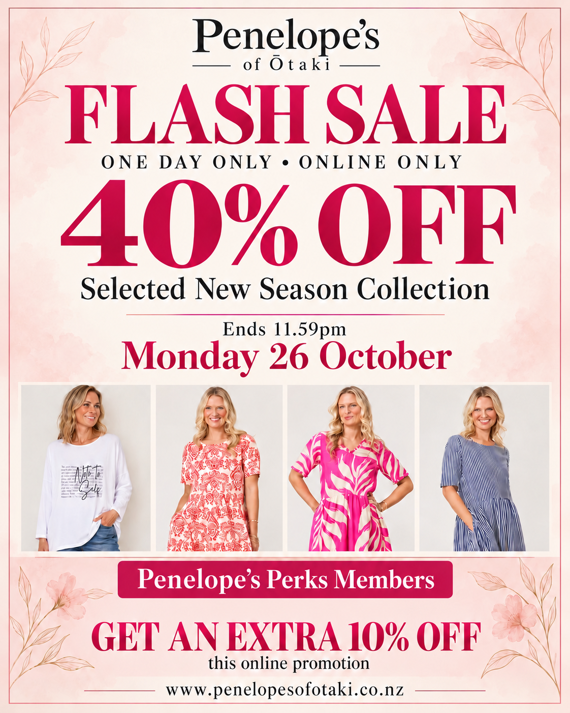 ONE DAY ONLINE FLASH SALE – Page 7 – Penelope’s of Otaki