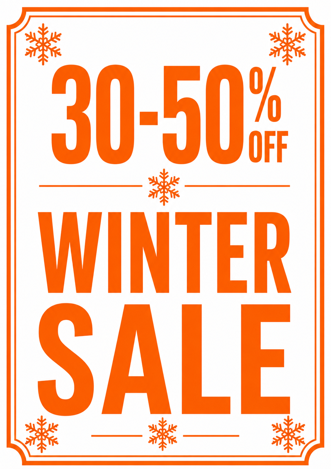 30-50% OFF WINTER SALE