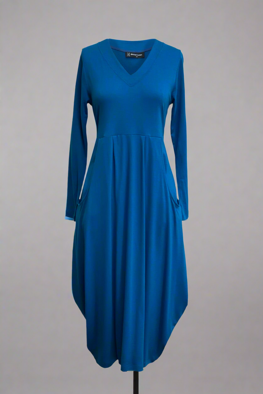 Bittermoon - Merino Carly Dress - Turquoise - Long Sleeve 1 x 14 left