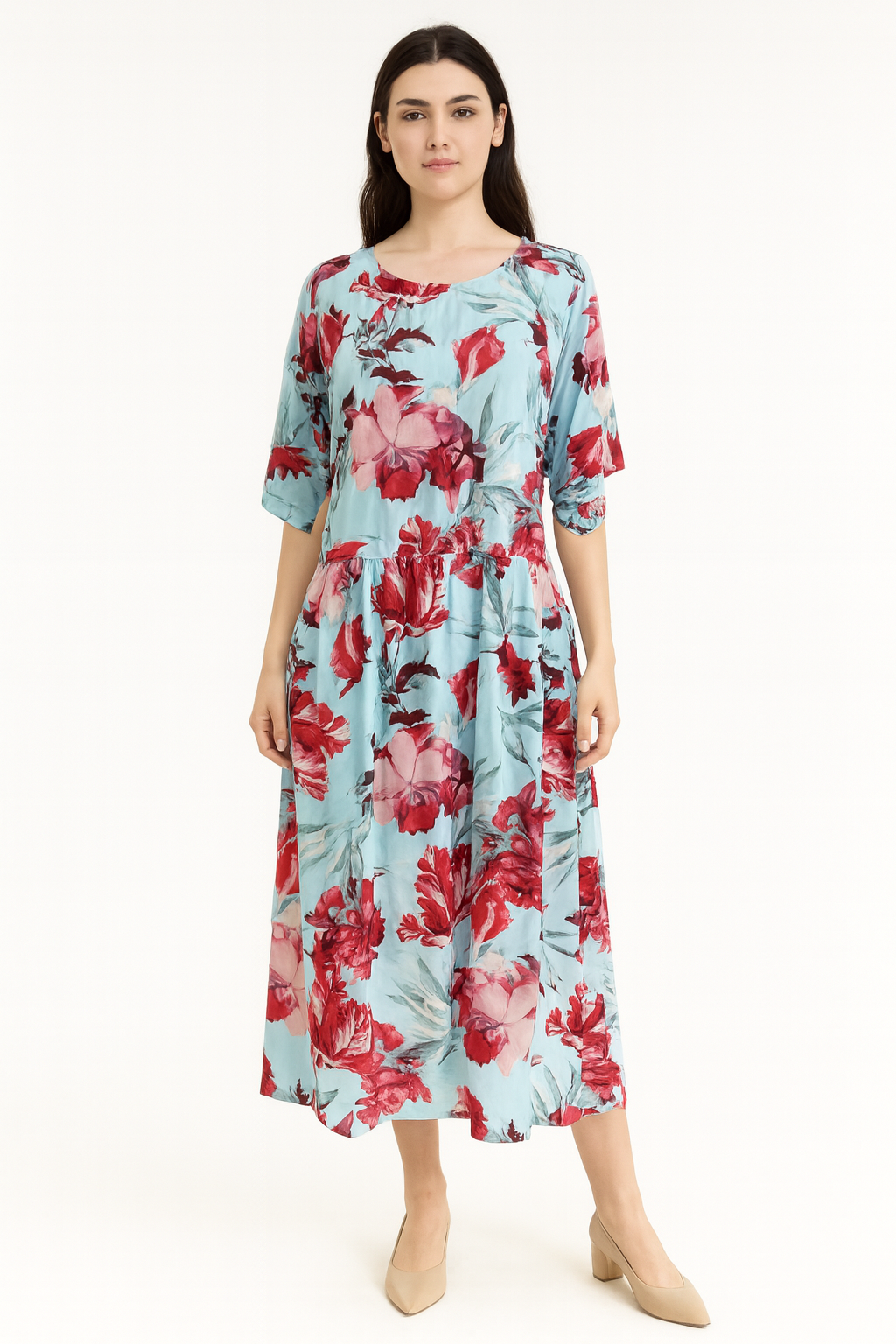 Good Time Dress in Sky Print