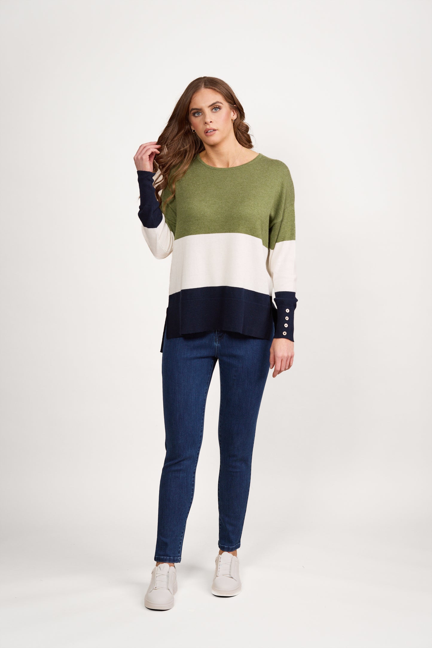 Jumper - 1073 - Sage/Cream/Ink