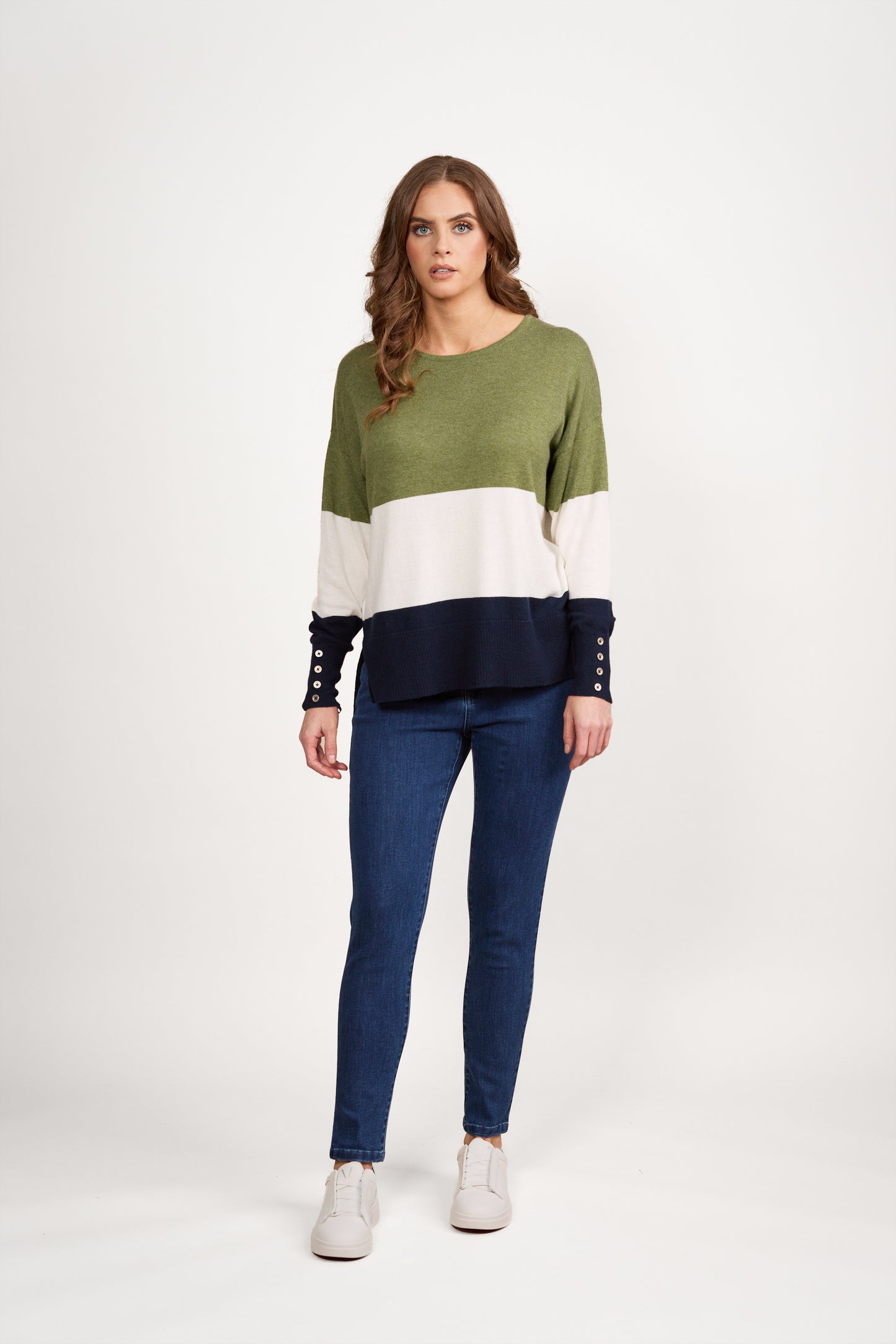 Vassalli - Jumper - 1073 - Sage/Cream/Ink