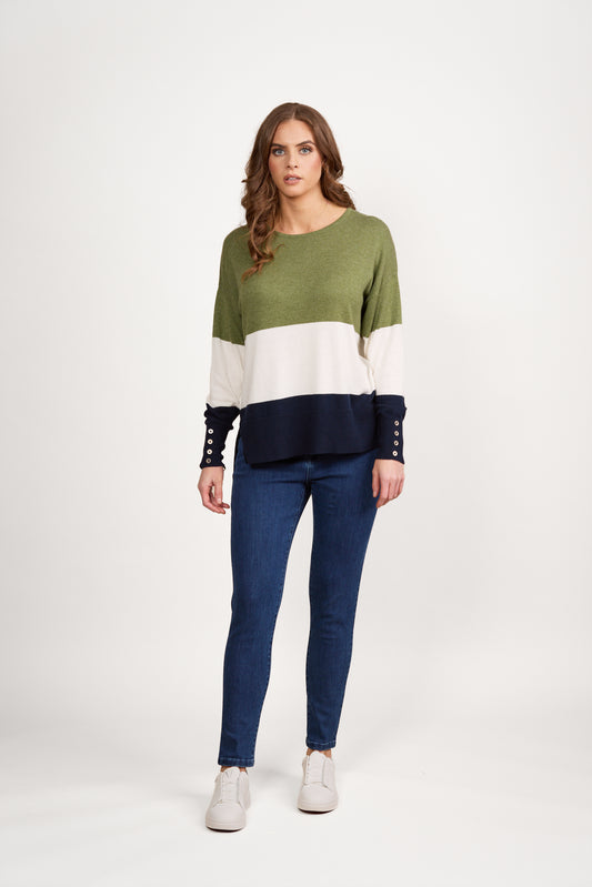 Jumper - 1073 - Sage/Cream/Ink