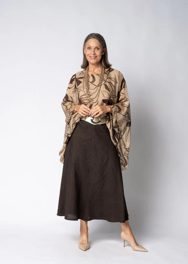 Nayara Silk Top in Latte