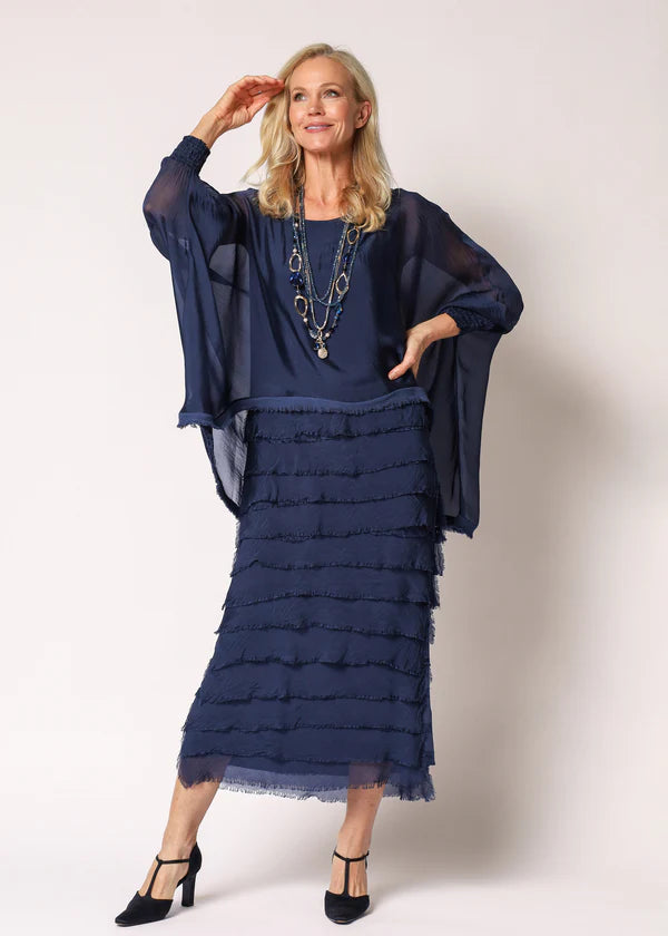 Netty Dress in Navy