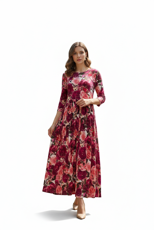 Studio Dress Rose Print