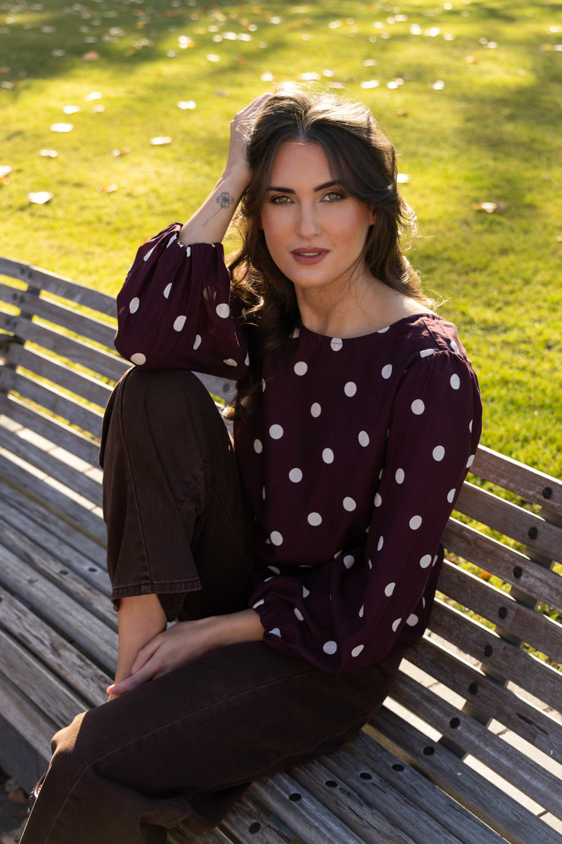 Brilliance Blouse in Affogato Spot