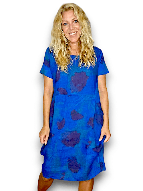 Helga May Jungle Dress - 163822 - Cobalt Thistle in Red