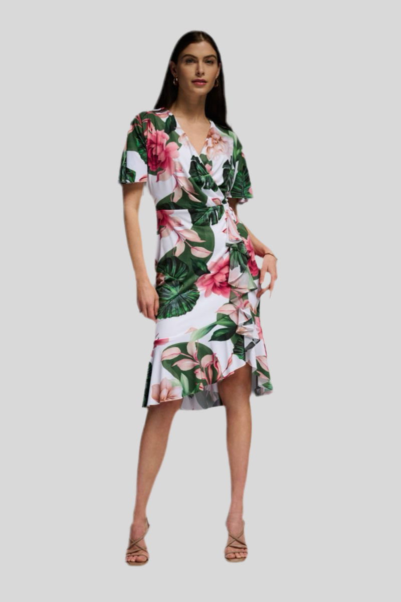 Wrap Style Dress Floral - 50% Off