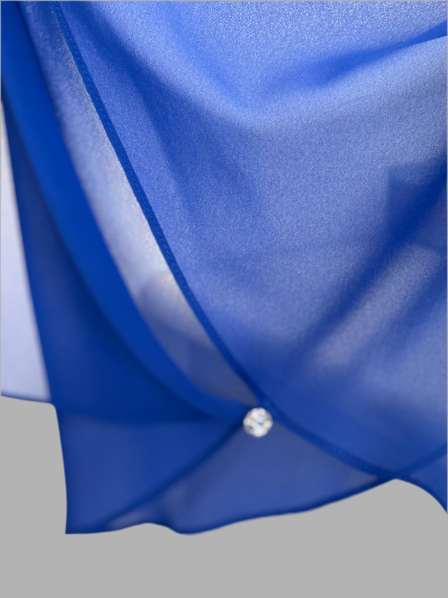 Chiffon Shawl Cover up  Royal Blue
