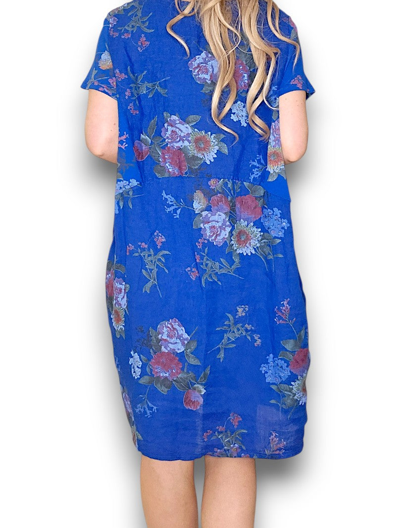 Jungle Dress - Cobalt Bouquet