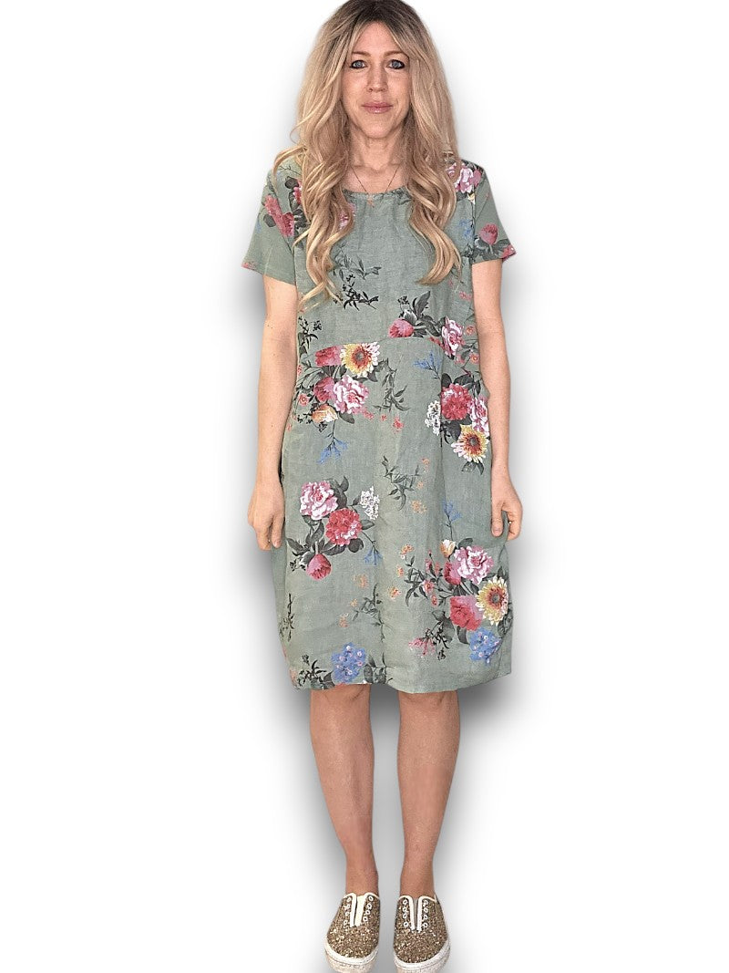 Jungle Dress - Sage Bouquet