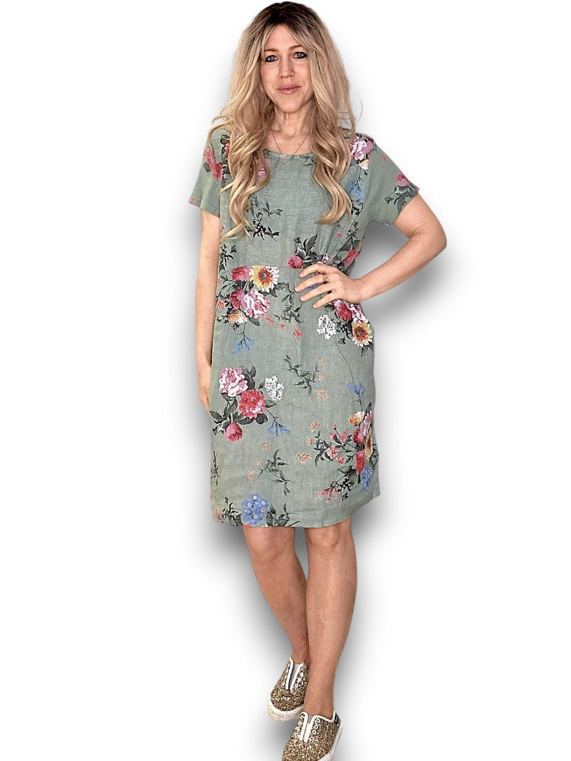 Jungle Dress - Sage Bouquet