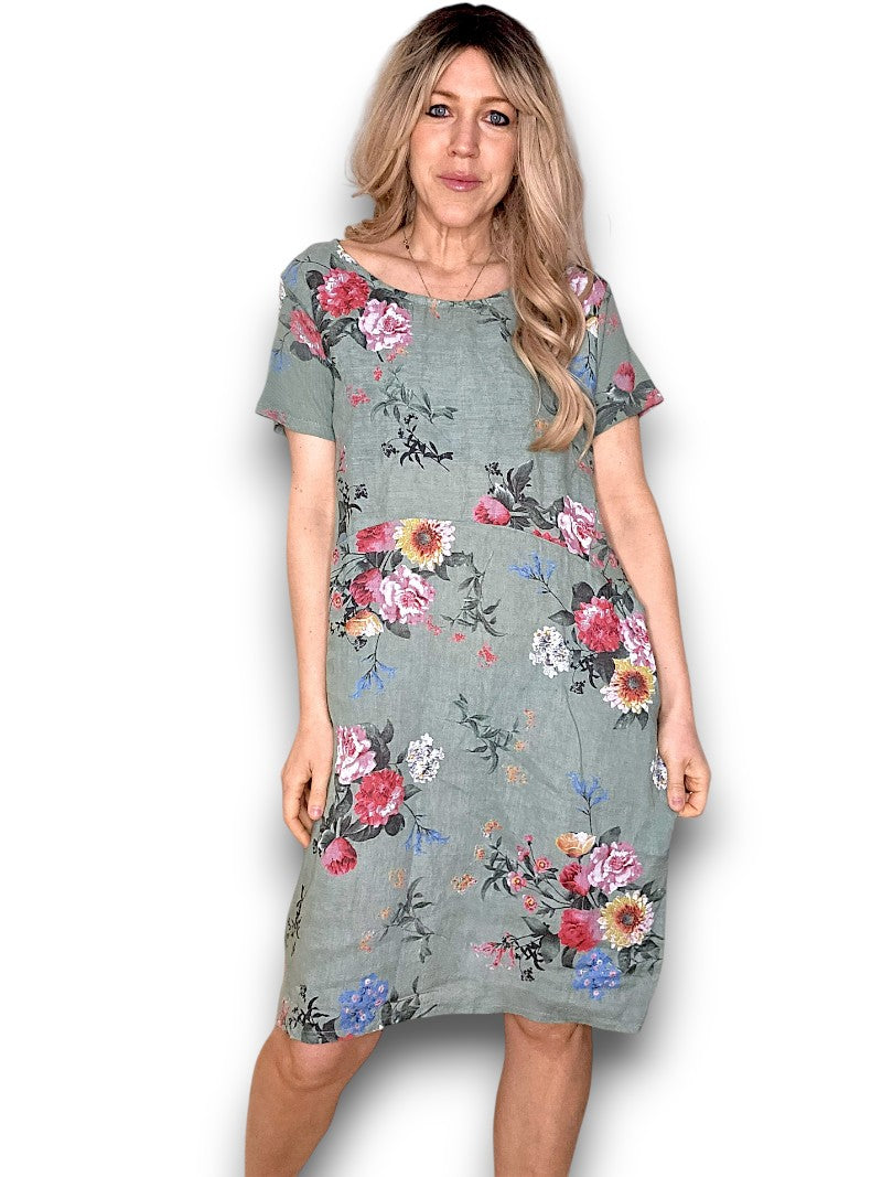 Jungle Dress - Sage Bouquet