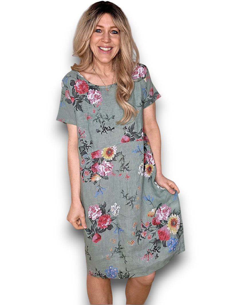 Jungle Dress - Sage Bouquet