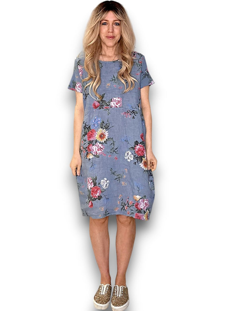 Jungle Dress - Petrol Bouquet