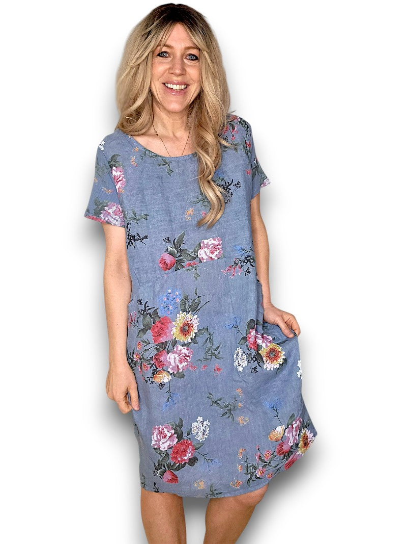 Jungle Dress - Petrol Bouquet