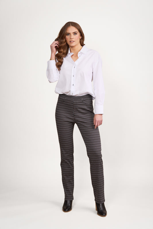 Pull on Ponti Pant - 234A - Solar Print