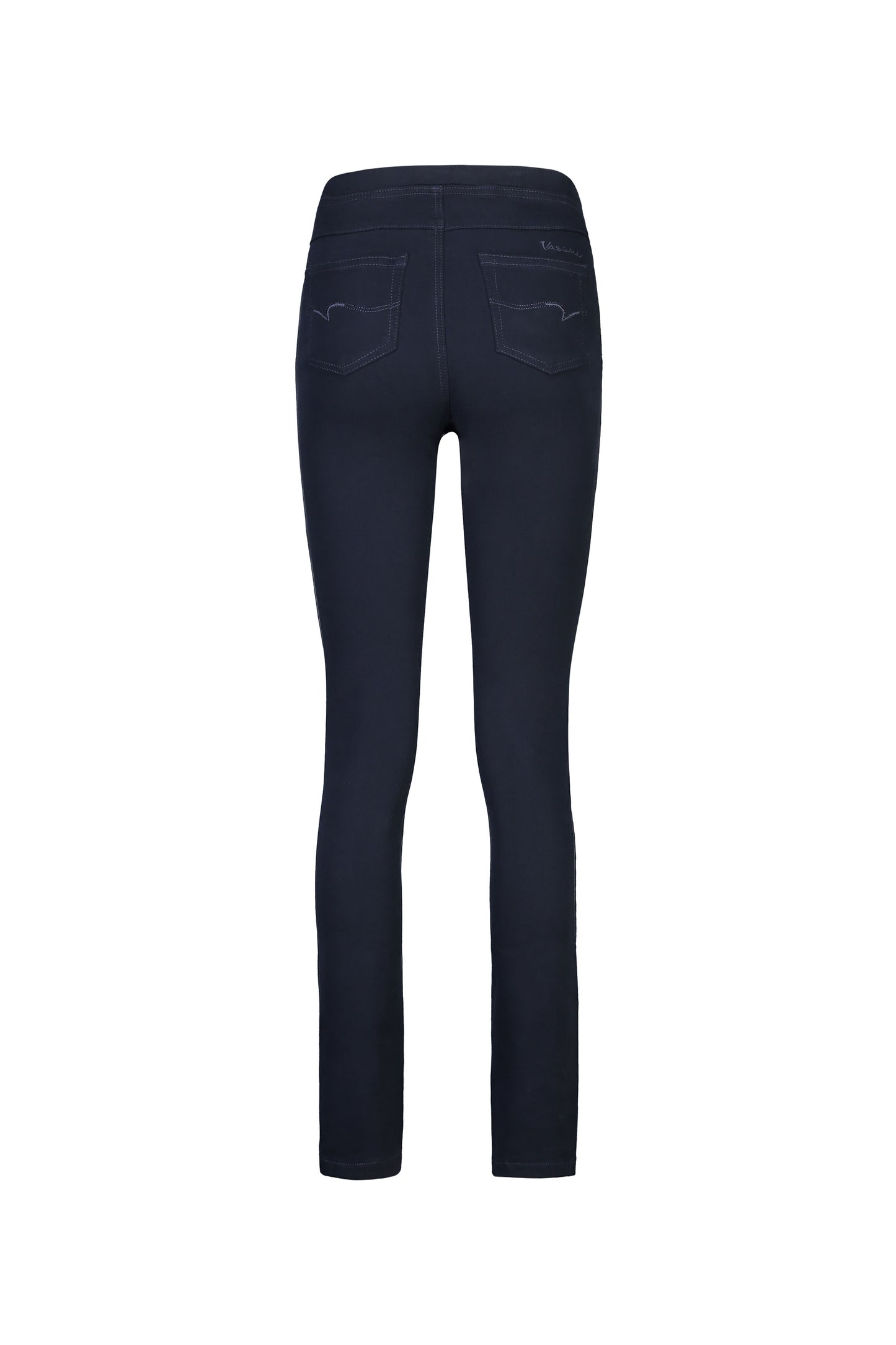 Slim Leg Full Length Knit Denim Pull On - 234K - Carbon Blue