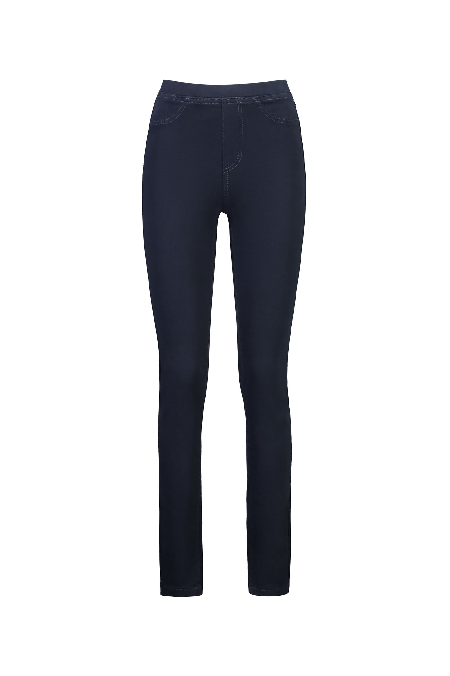 Slim Leg Full Length Knit Denim Pull On - 234K - Carbon Blue