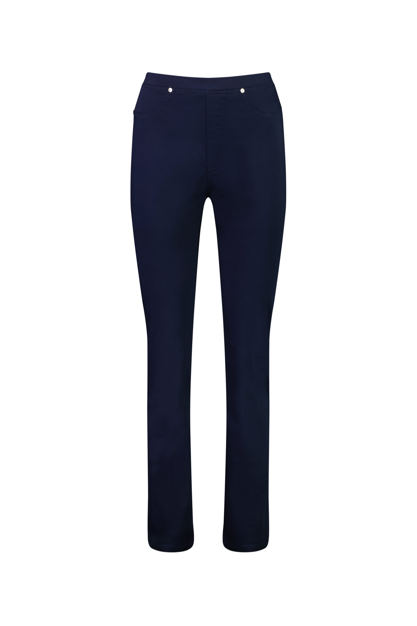 Vassalli - Slim Leg Pull-On Cotton Pant - 234LW - Navy