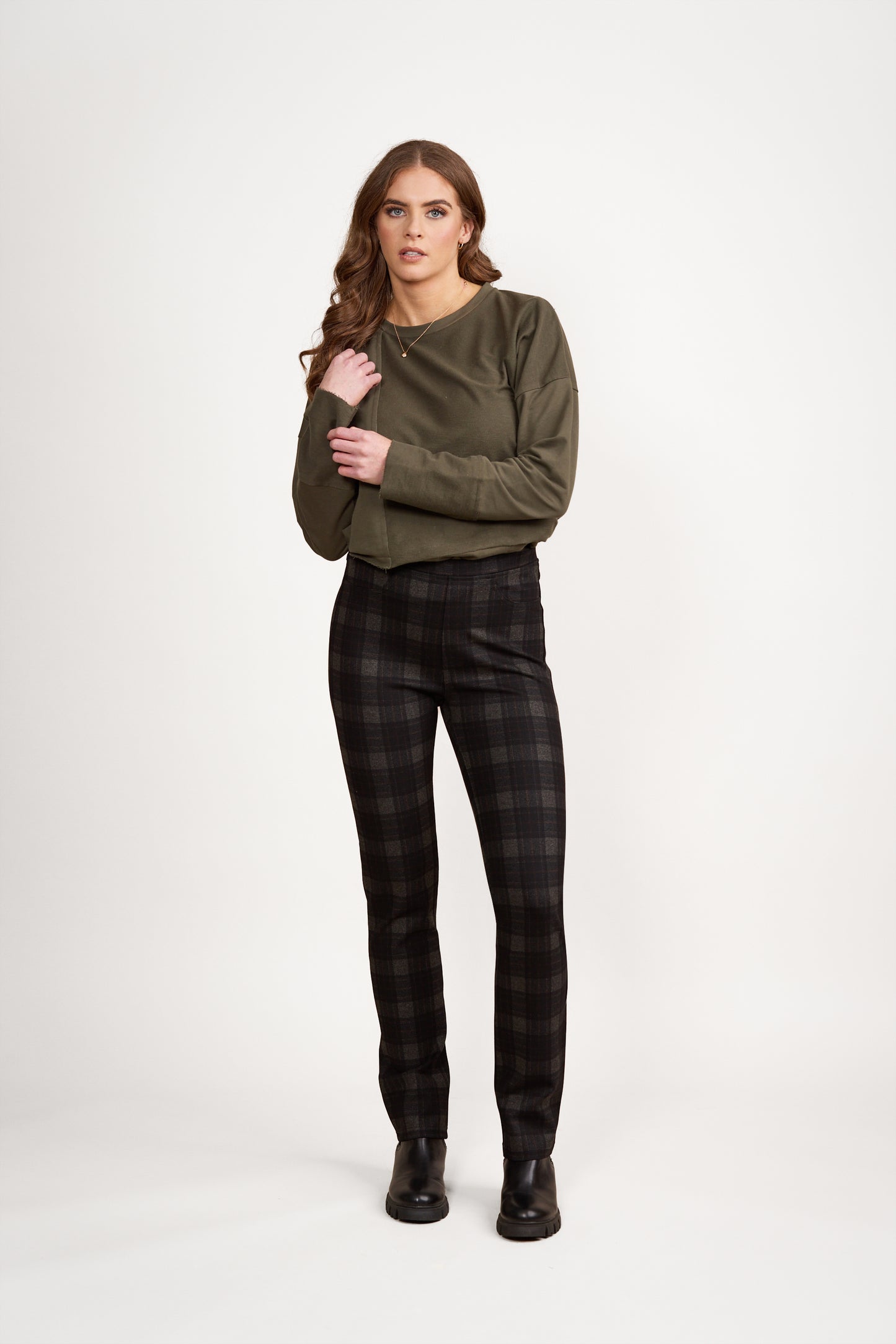 Pull on Ponti Pant - 234 - Oak Print